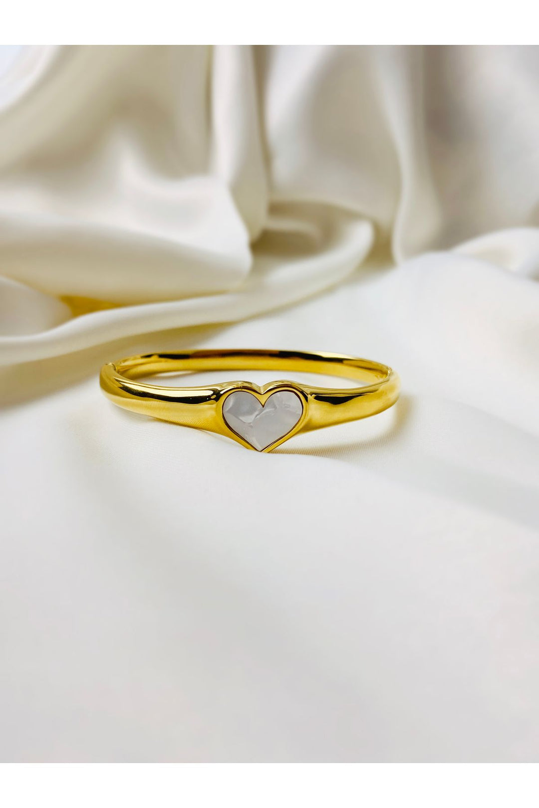 White Heart Bracelet