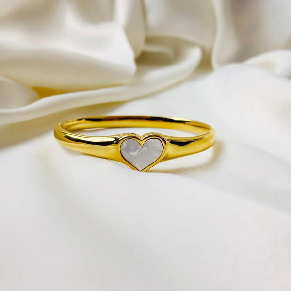 White Heart Bracelet